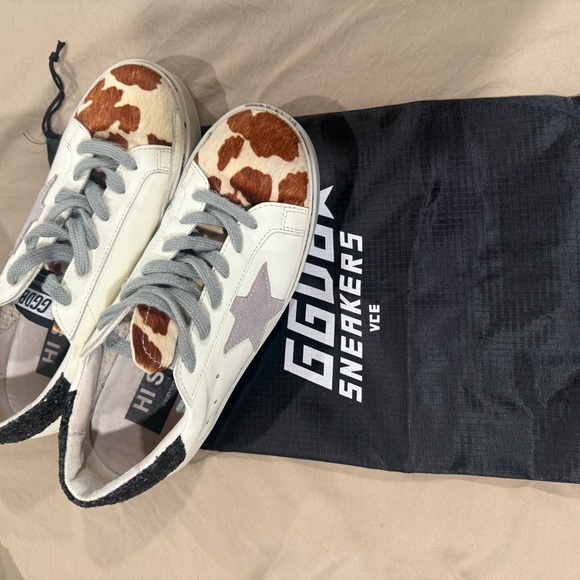 Golden Goose Cow Print Sneakers - White and Brown - Picture 4 of 4